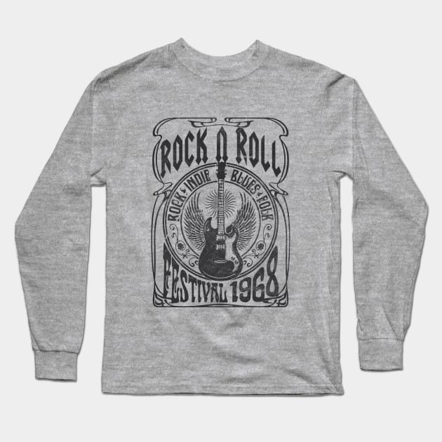 Rock N Roll Festival Long Sleeve T-Shirt by LifeTime Design